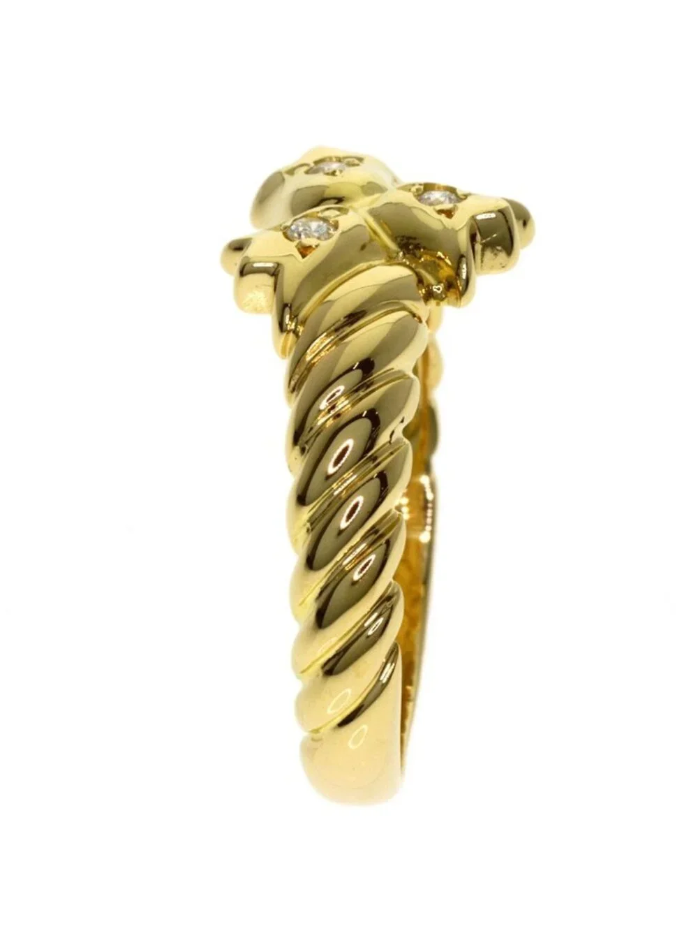 Dior Tulip Diamond Ring 18k Yellow Gold